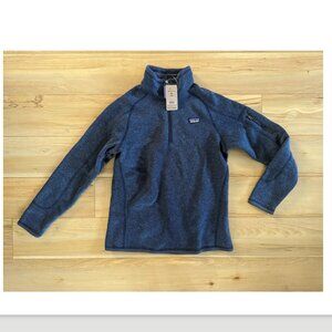 NWT Patagonia Better Sweater 1/4 Zip Classic Navy Blue Girls XL 14 / women XS